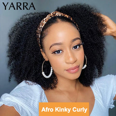 Brazilian Kinky Curly Headband Wig