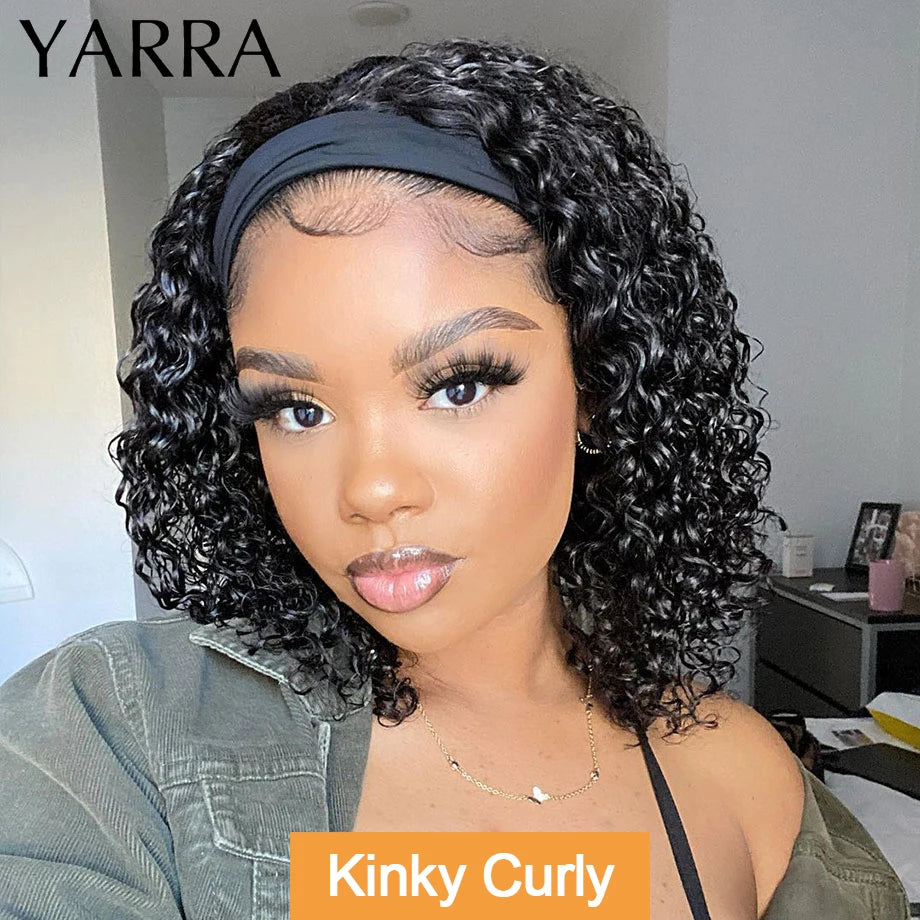 Brazilian Kinky Curly Headband Wig