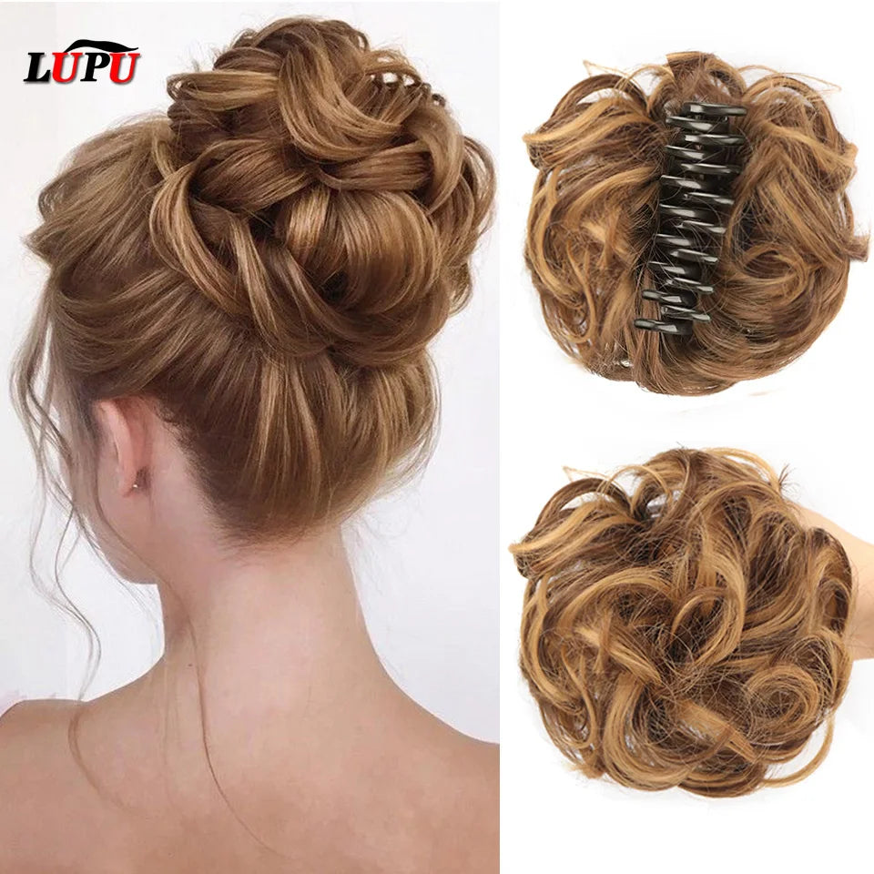 Wavy Curly Claw Clip Chignon