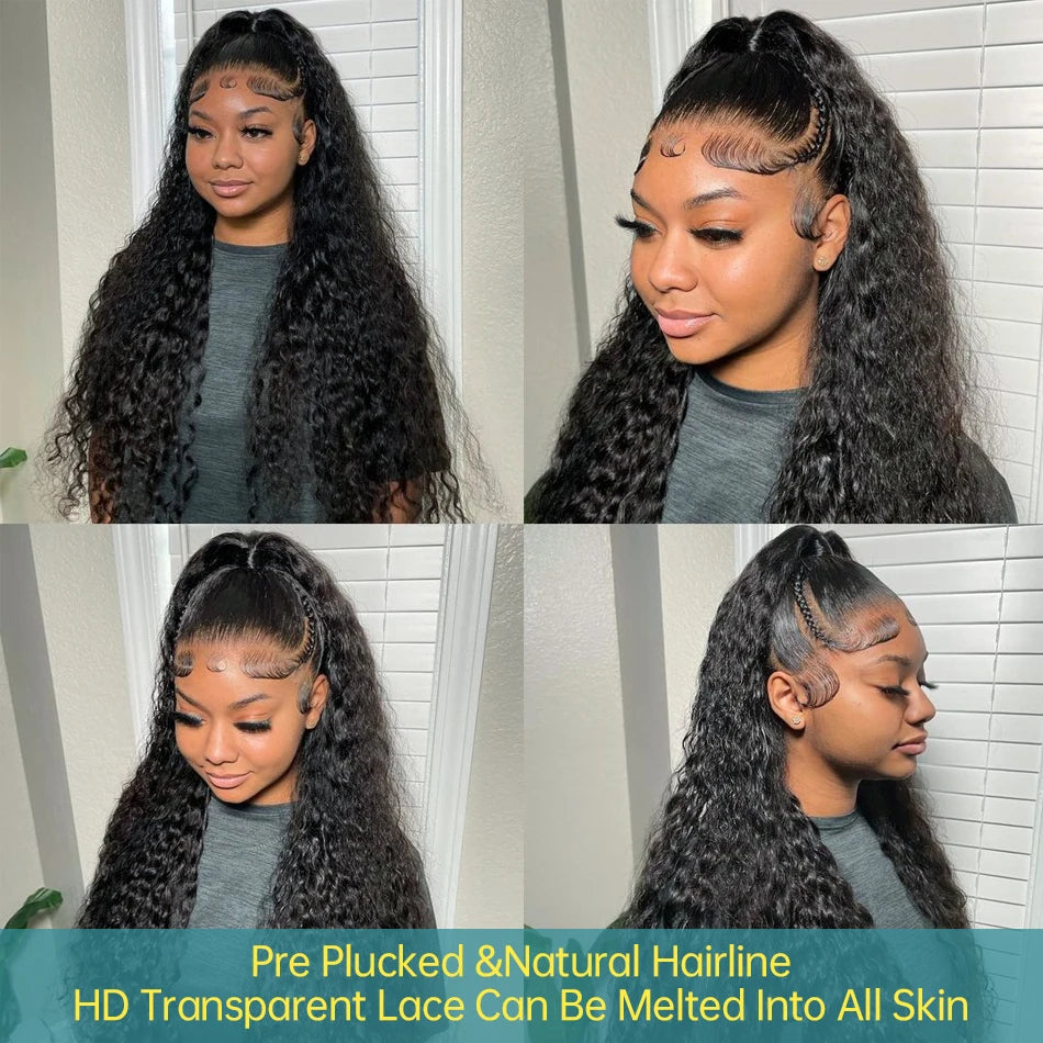 30/34 Inch HD Water Wave Lace Wig