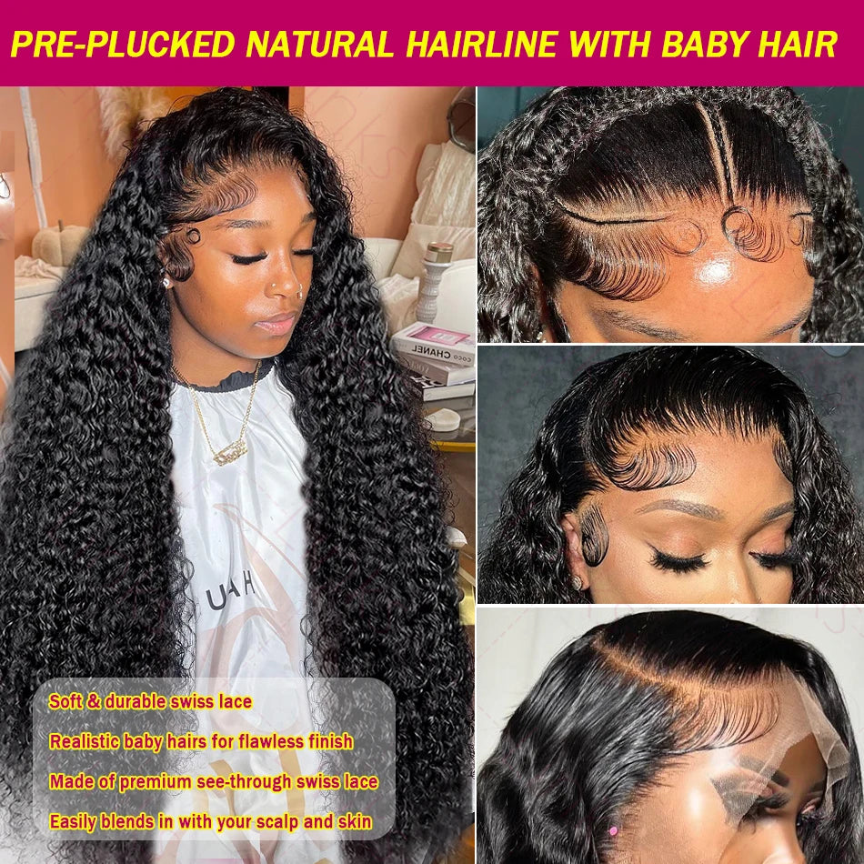 40 Inch HD Water Wave Lace Wig