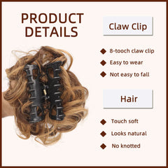 Wavy Curly Claw Clip Chignon