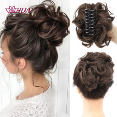 Messy Curly Claw Hair Bun