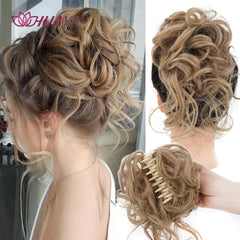 Messy Curly Claw Hair Bun